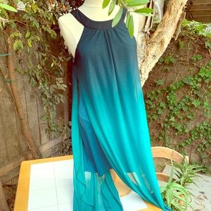 Glittering Mermaid Dress - Aqua